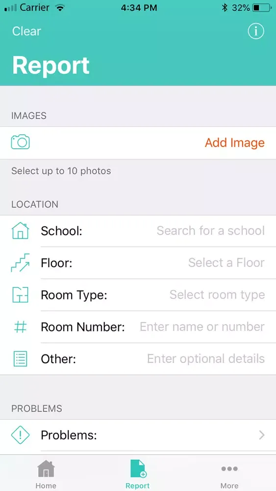 Tangkapan layar HSB Reporter App