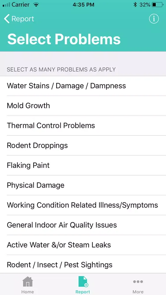 Tangkapan layar HSB Reporter App