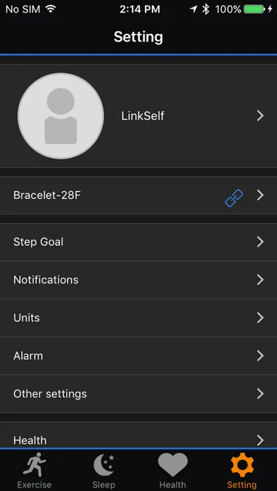 Tangkapan skrin linkSelf