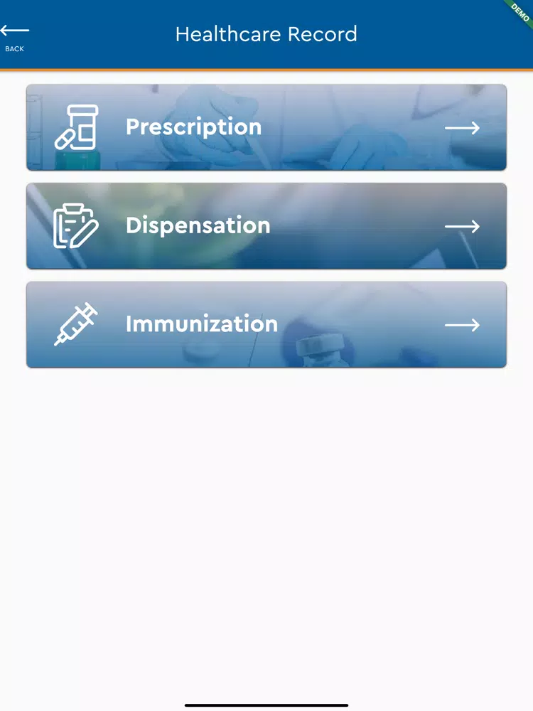 Zrzuty ekranu eHealthPass iPad 