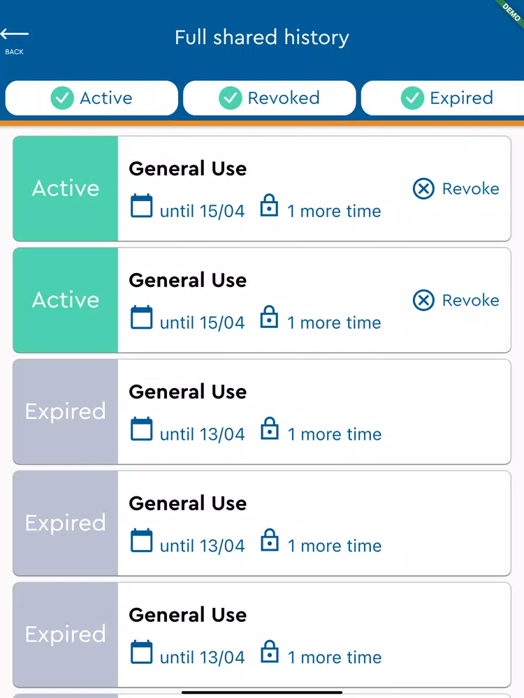 Zrzuty ekranu eHealthPass iPad 
