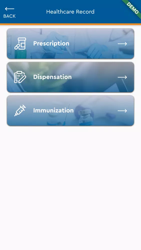 Zrzuty ekranu eHealthPass
