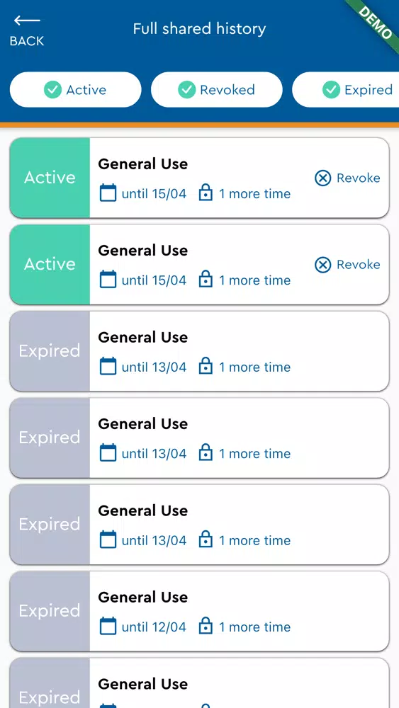 Zrzuty ekranu eHealthPass