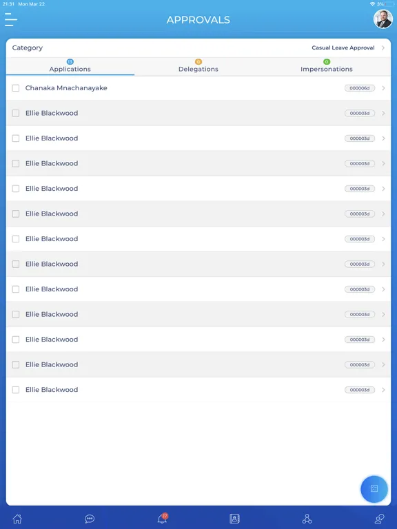 PeoplesHR Mobile iPad  Screenshots