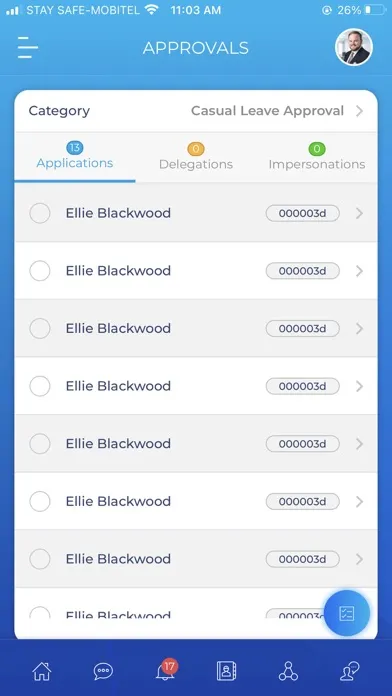 PeoplesHR Mobile Screenshots