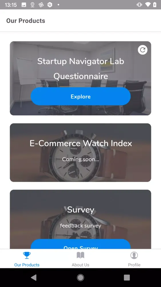 St. Galler Startup Navigator Screenshots