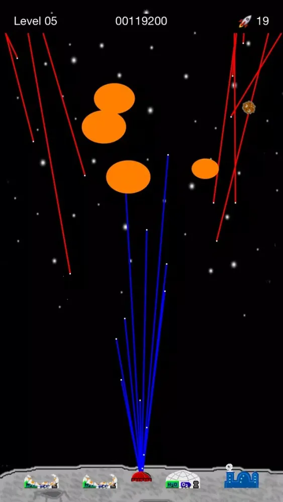 Tangkapan skrin Moon Defence Free