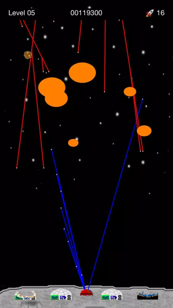Tangkapan skrin Moon Defence Free
