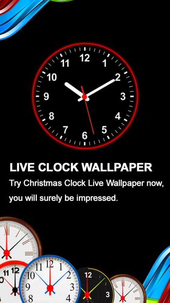 Christmas Clock Live Wallpaper應用截圖