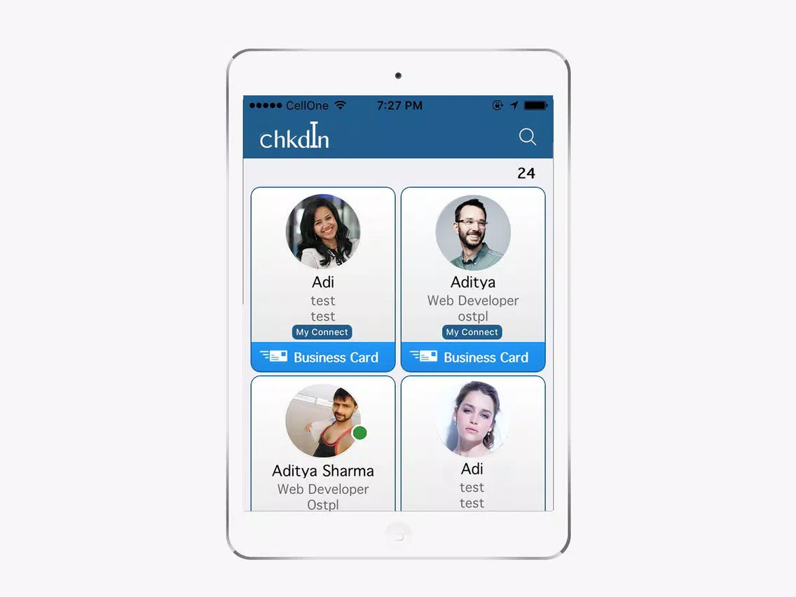ChkdIn iPad  Screenshots