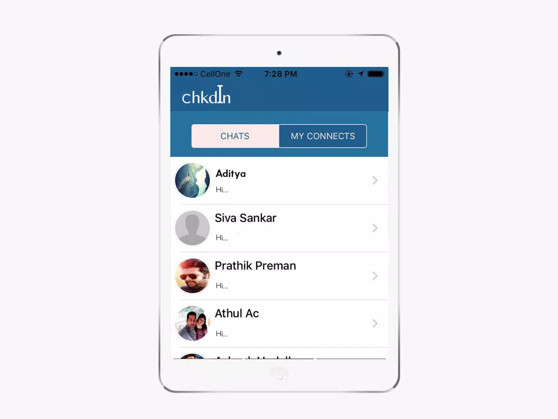 ChkdIn iPad  Screenshots