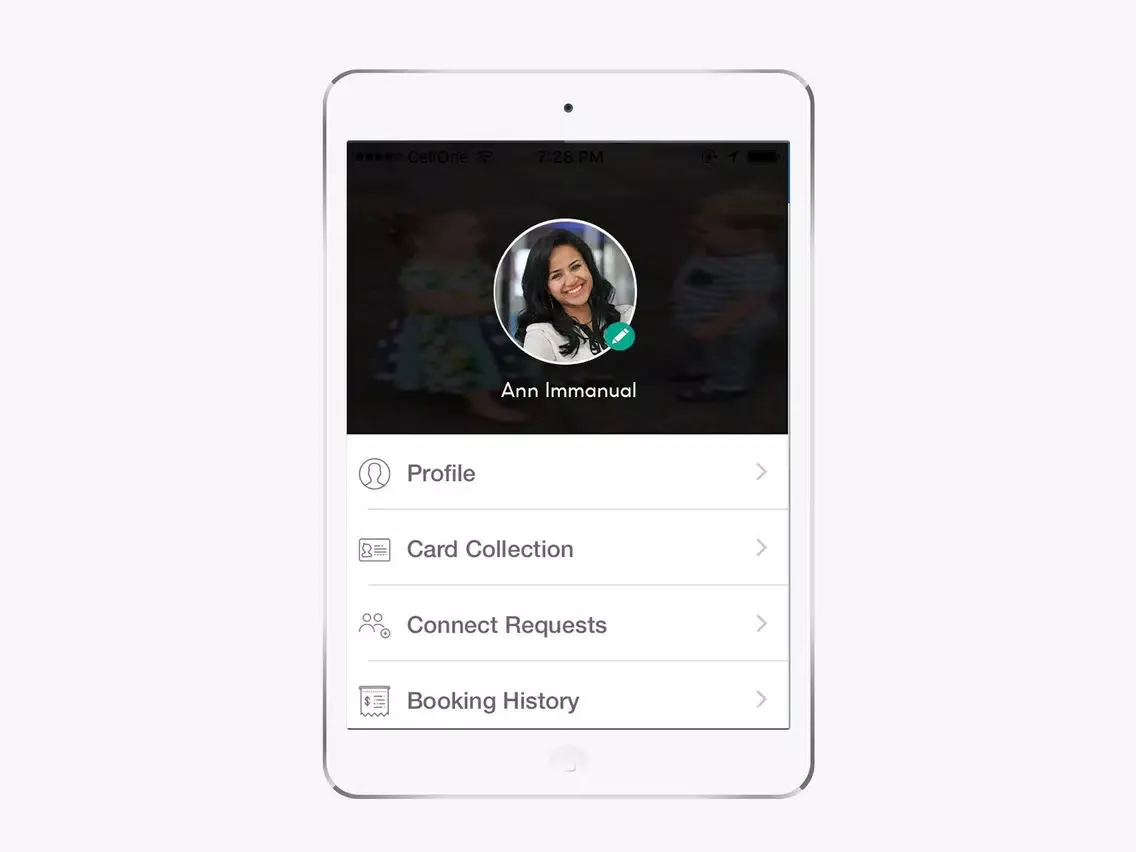 Ảnh chụp màn hình của ChkdIn iPad 