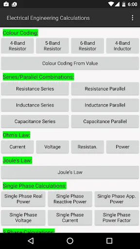 Electrical Calculations স্ক্রিনশট