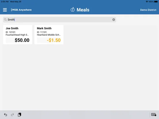 Zrzuty ekranu MSB Anywhere iPad 