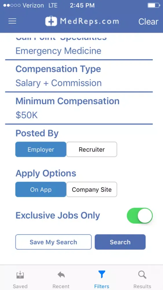 Скриншоты MedReps Search & Apply