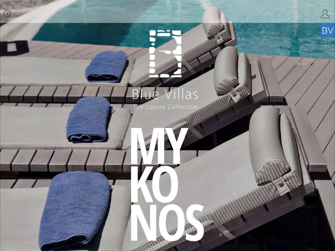 Blue Villas Collection Mykonos Santorini iPad  Ekran Görüntüleri