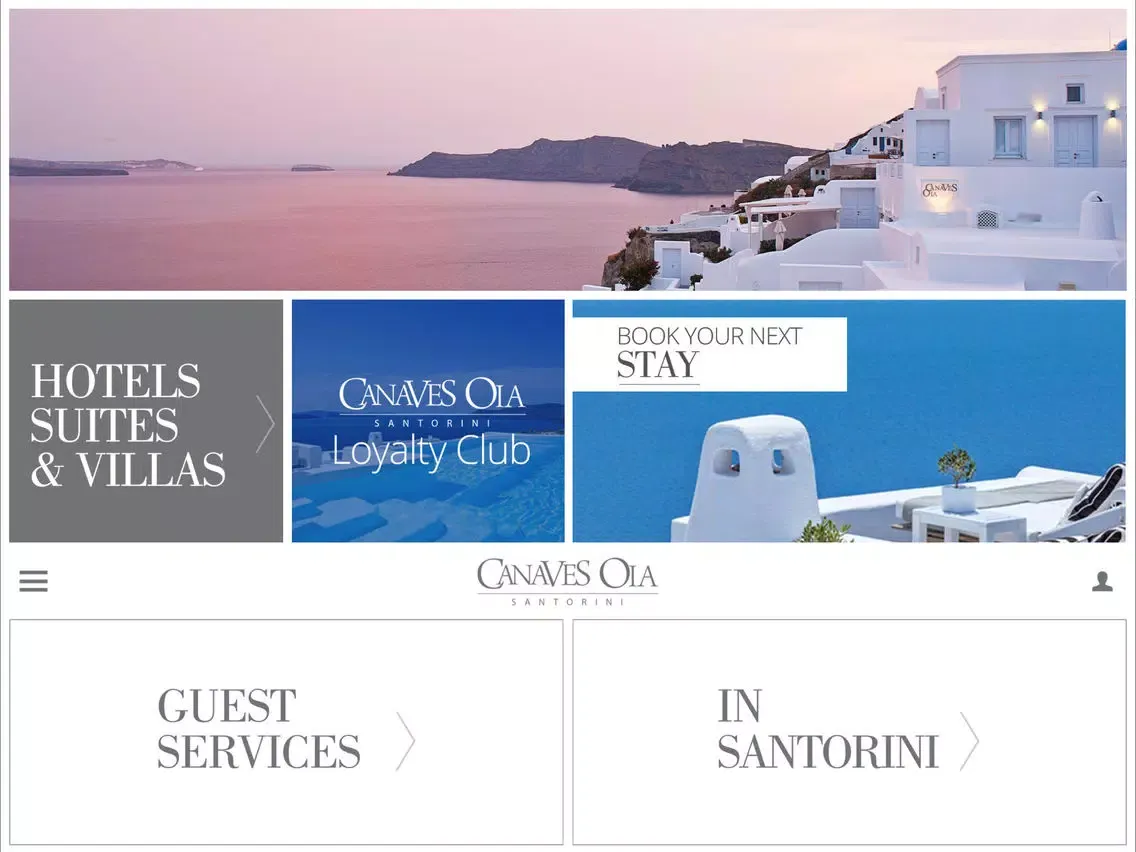 Capturas de tela do Canaves Oia Santorini iPad 