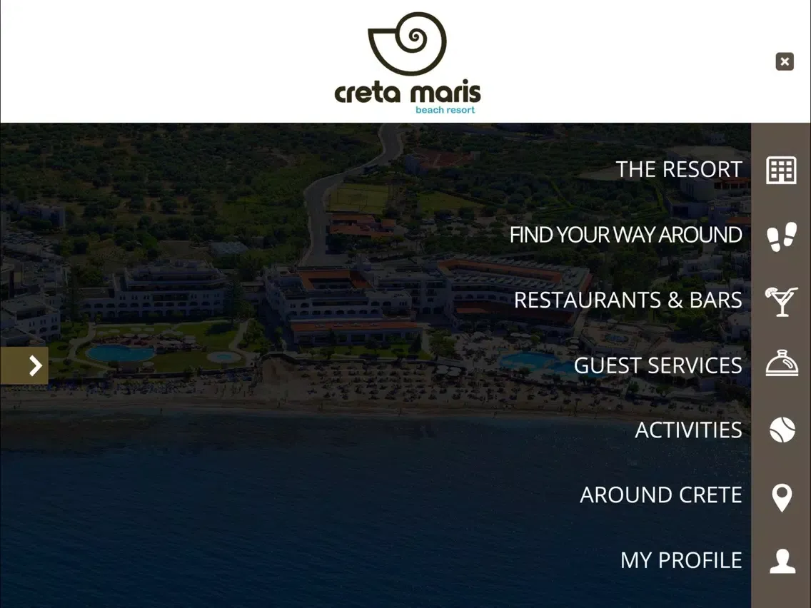 Ảnh chụp màn hình của Resort Candia Maris, Crete iPad 