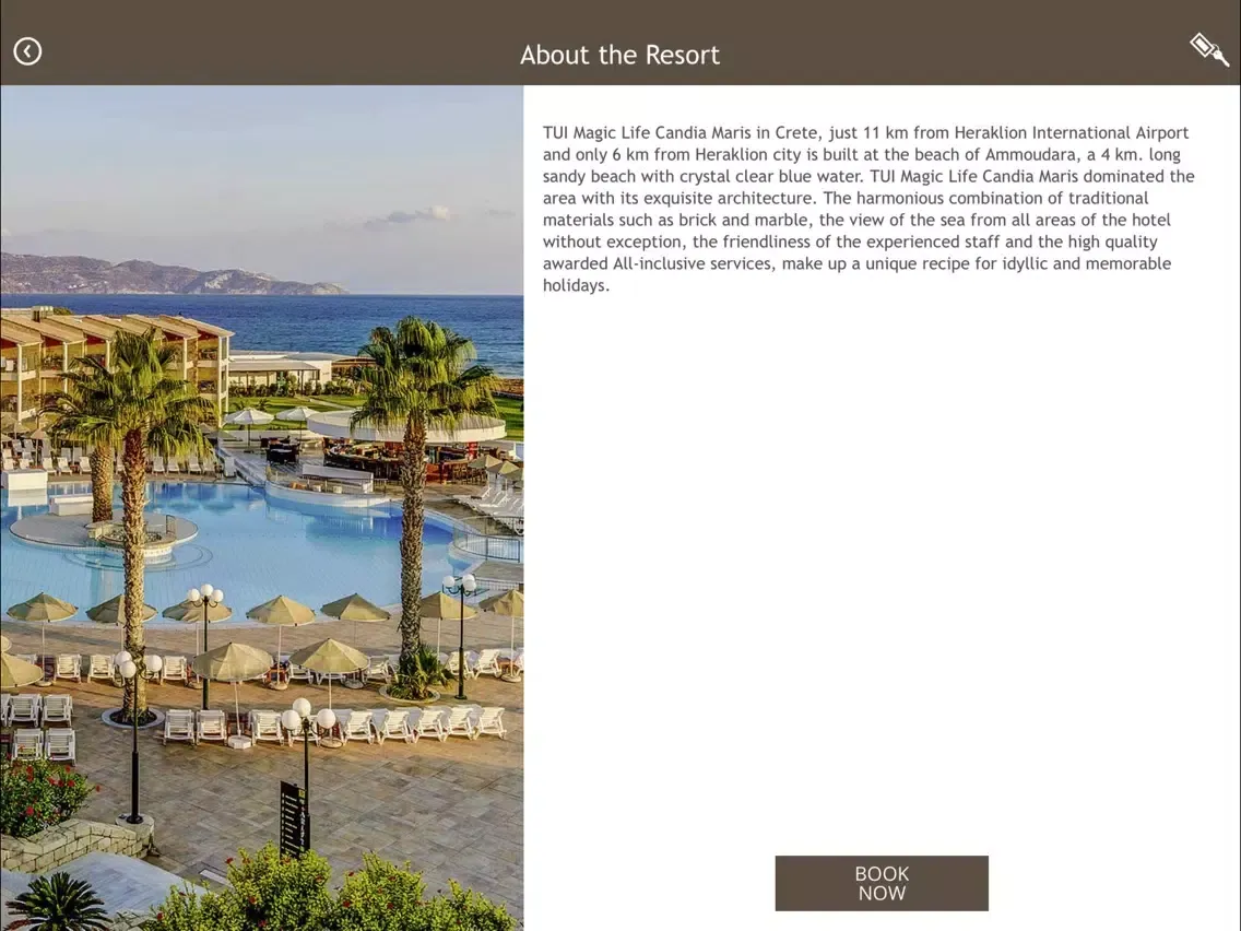 Ảnh chụp màn hình của Resort Candia Maris, Crete iPad 