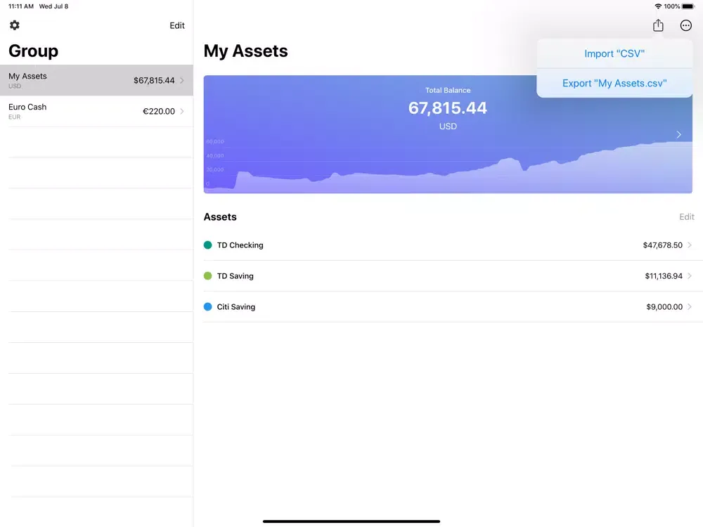 AssetWise iPad  Screenshots