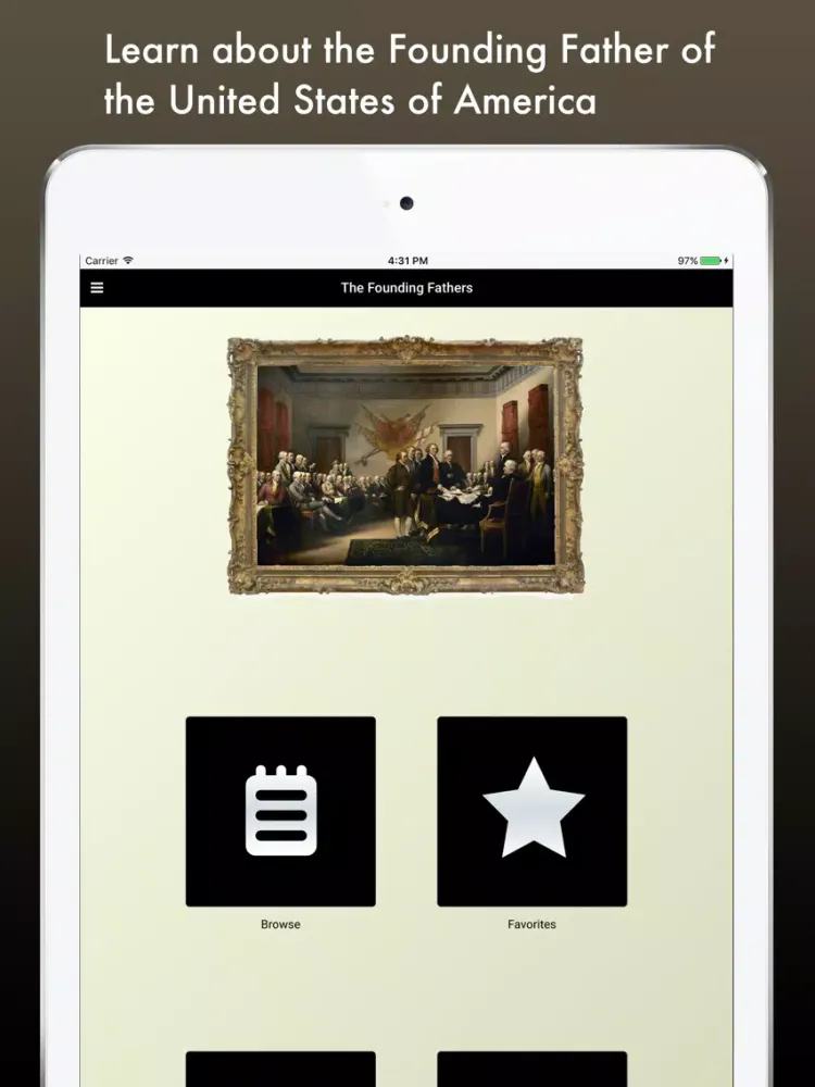 Zrzuty ekranu The Founding Fathers of the United States iPad 