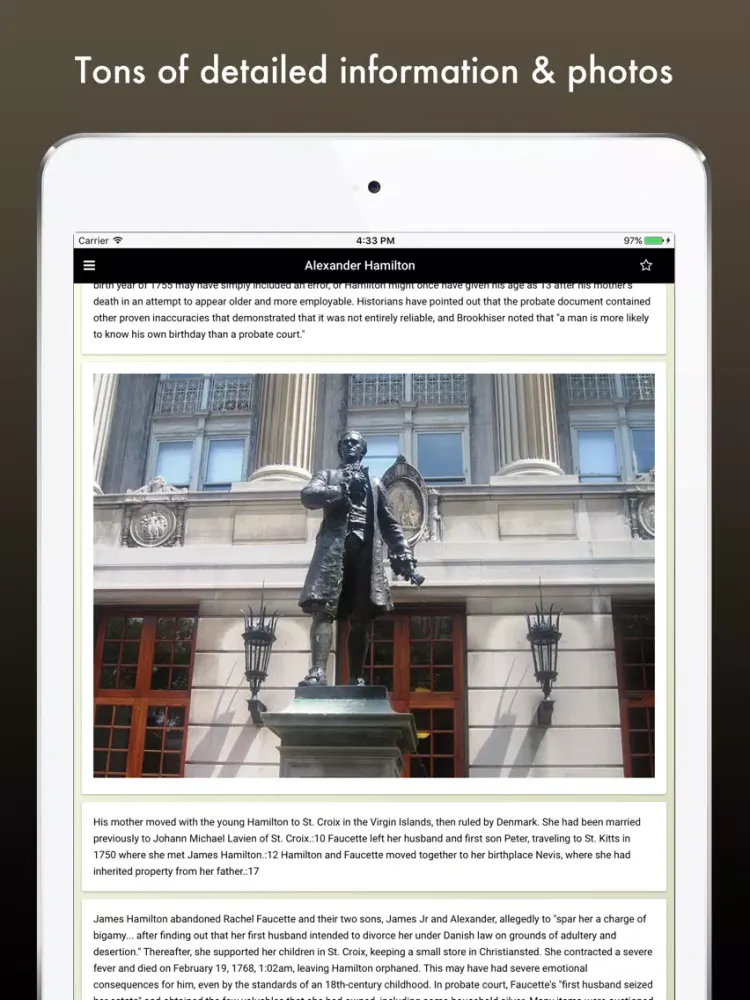 Zrzuty ekranu The Founding Fathers of the United States iPad 
