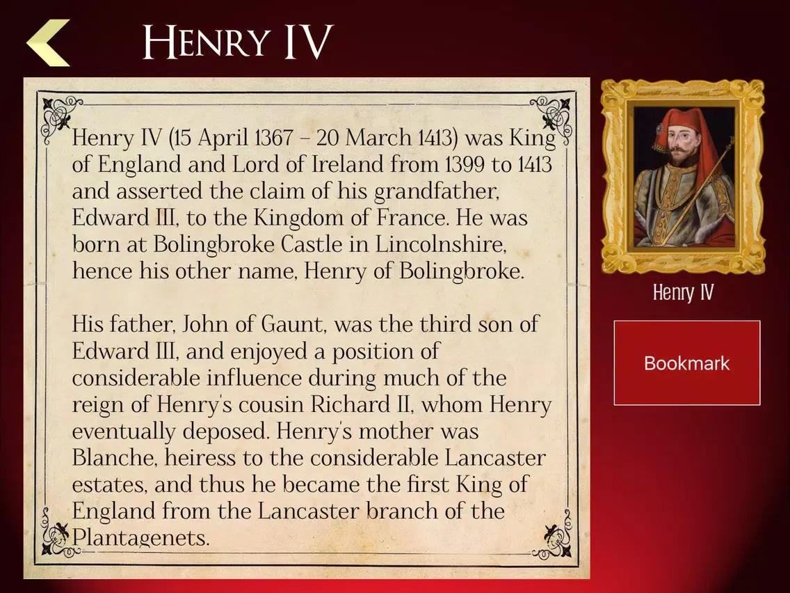 Kings of England: Monarchs and Rulers of Britain iPad  Screenshots