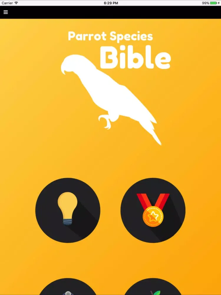 Parrot Species Bible iPad  Screenshots