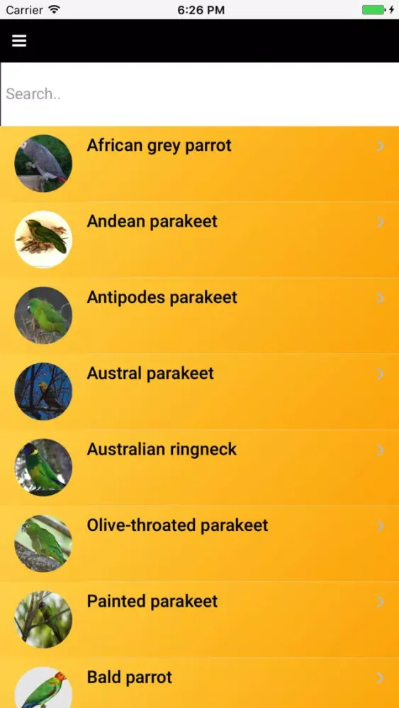 Parrot Species Bible Screenshots