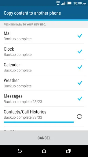 HTC Transfer Tool Screenshots