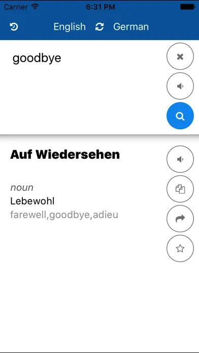 German English Translate Screenshots