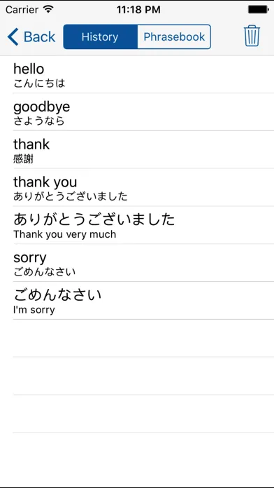 Скриншоты Japanese English Translator