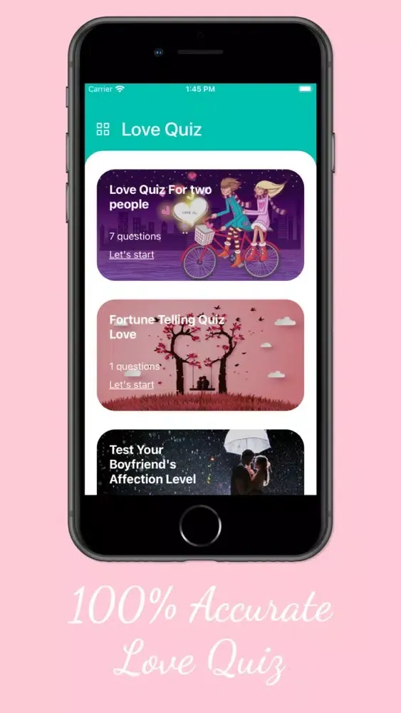 Ảnh chụp màn hình của Love Tester - Game Love Quiz