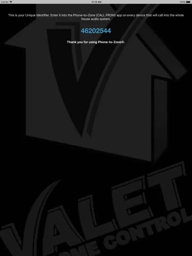 Phone-to-Zone Receive iPad  Screenshots