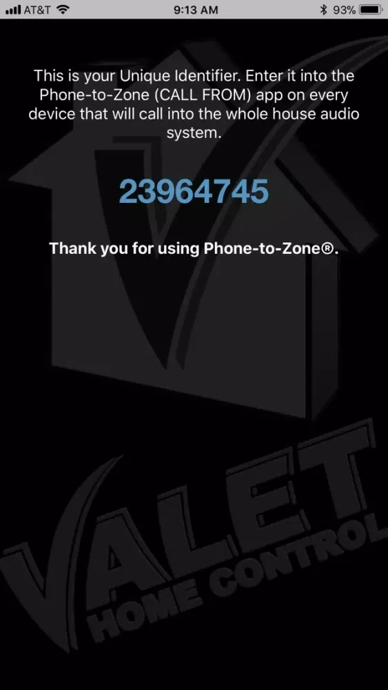Phone-to-Zone Receive Screenshots