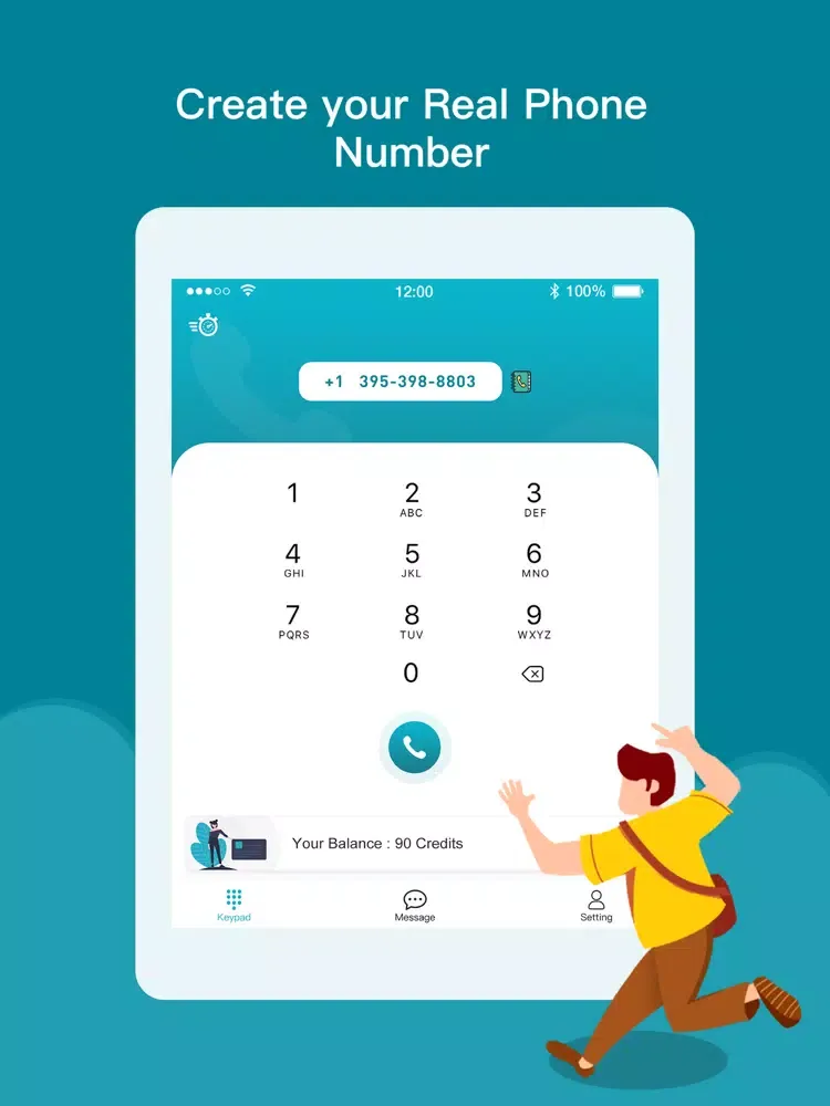 Phone number line : Text+Call iPad  Screenshots