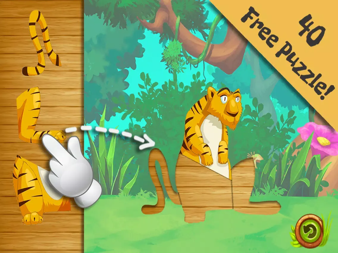 Animals Puzzle for kids and toddlers free iPad  Screenshots