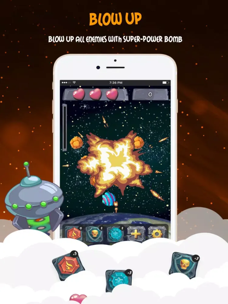 Ảnh chụp màn hình của Space Smasher: Kill Invaders iPad 