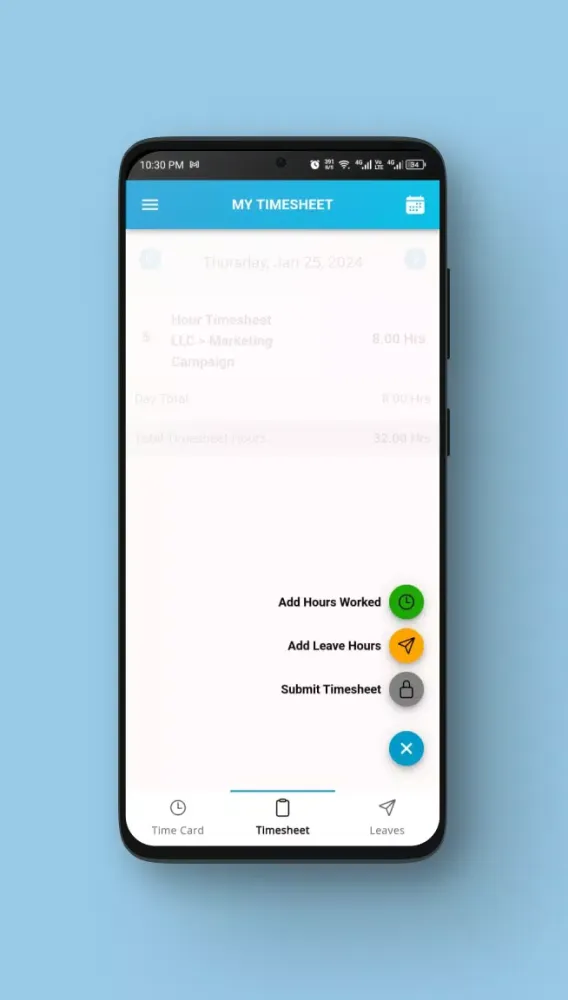 Hour Timesheet Mobile© Screenshots