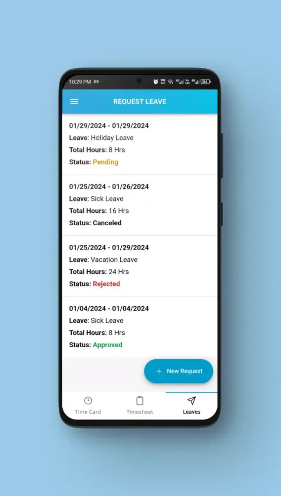 Hour Timesheet Mobile© Screenshots