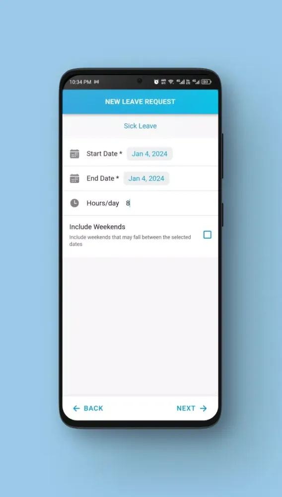 Hour Timesheet Mobile© Screenshots