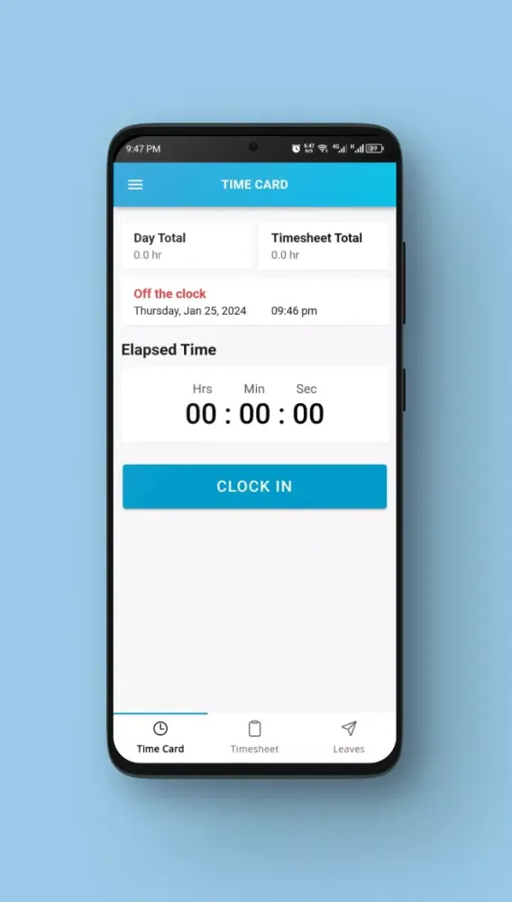 Hour Timesheet Mobile© Screenshots