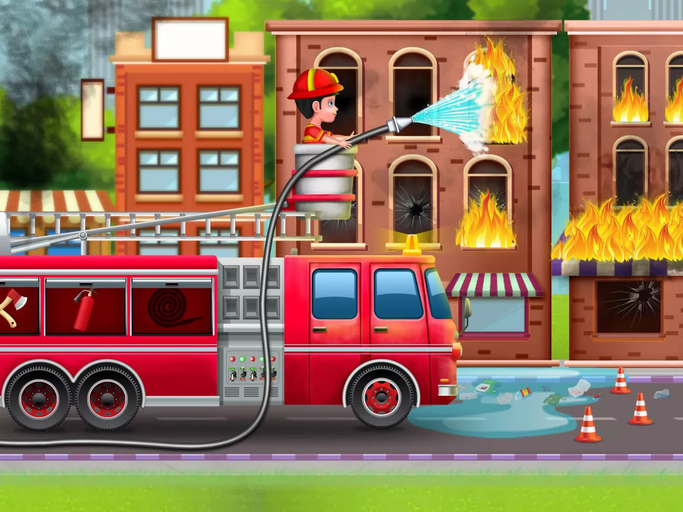 Ảnh chụp màn hình của Firefighter Rescue Fire Truck