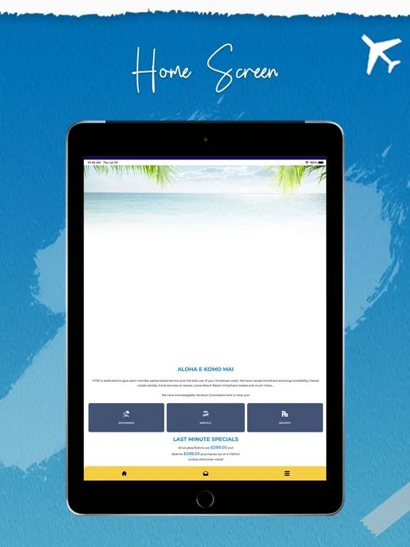 Capturas de tela do Hawaii Time Share Exchange iPad 