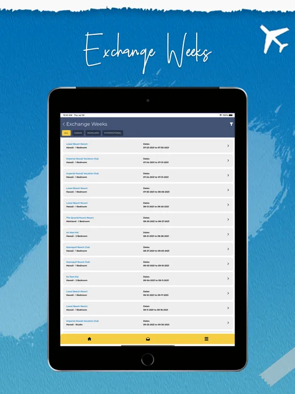 Capturas de tela do Hawaii Time Share Exchange iPad 