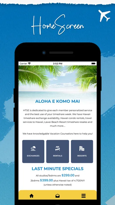 Capturas de tela do Hawaii Time Share Exchange