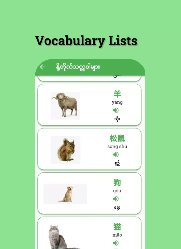 Learn Chinese Words 스크린샷