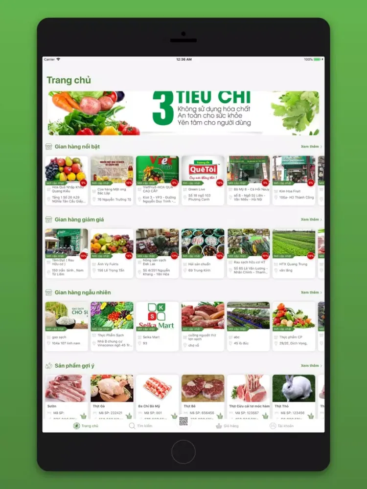 Hợp tác xã chợ Việt iPad 应用截图