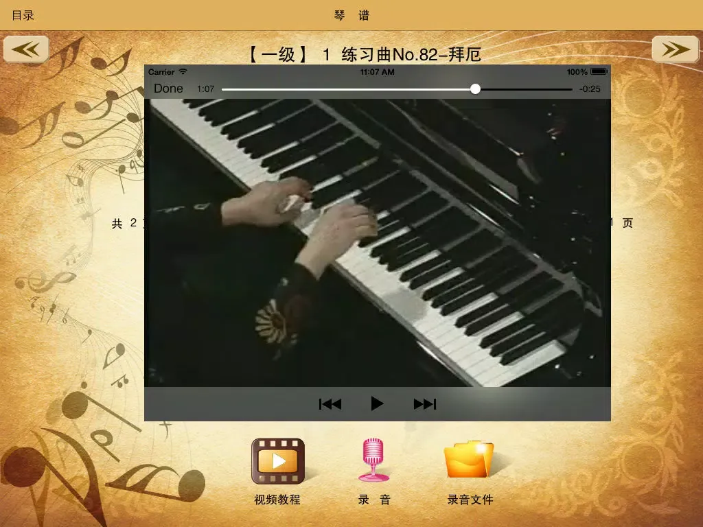 钢琴考级曲集-名家名师视音讲解示范（包含全国视频版和上音音频版） iPad 应用截图