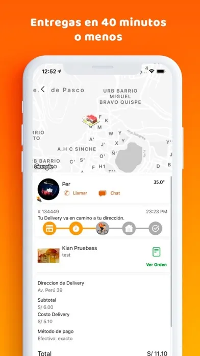 Tangkapan layar Llamafood - App de Delivery